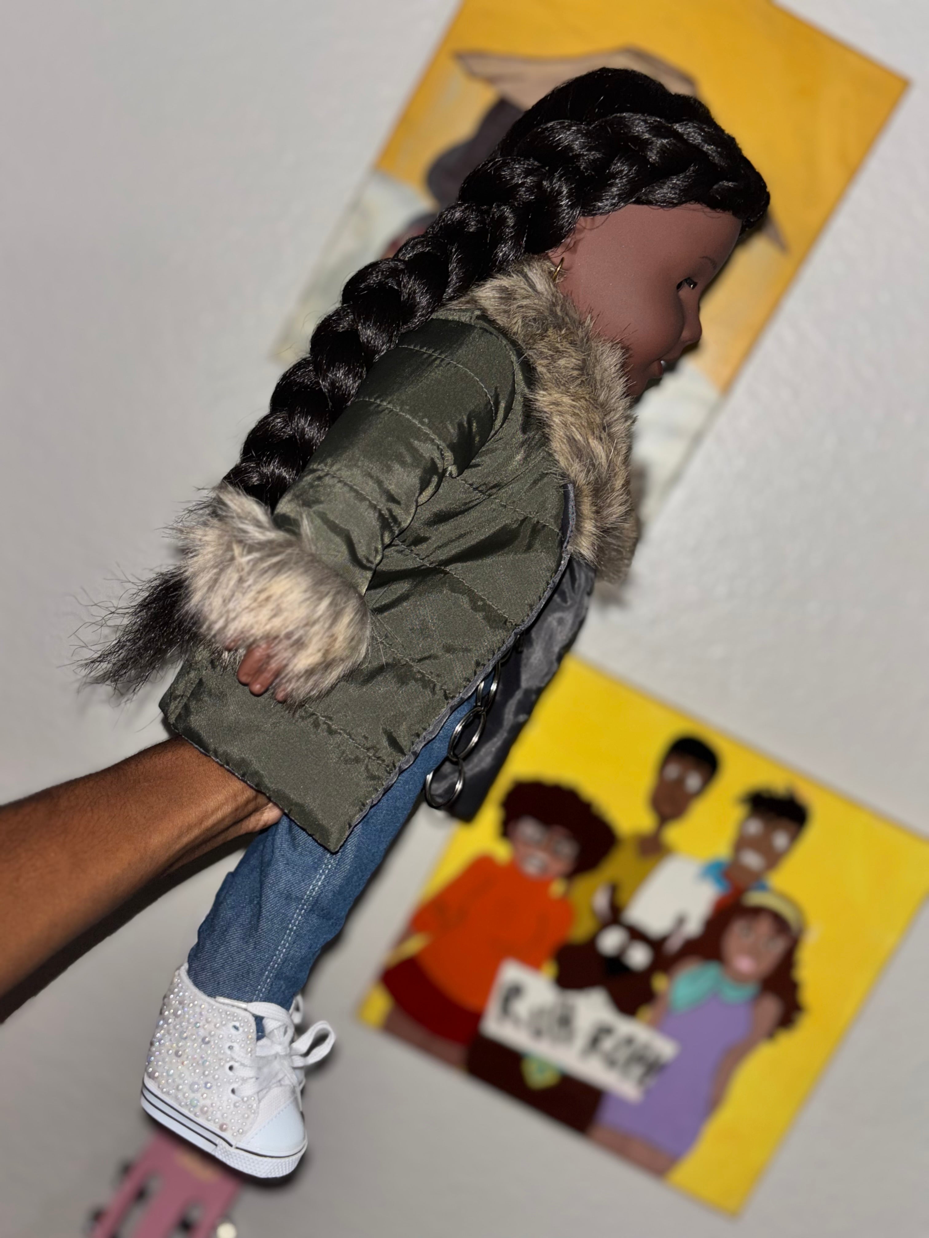 Custom Made Pearled Doll Shoes