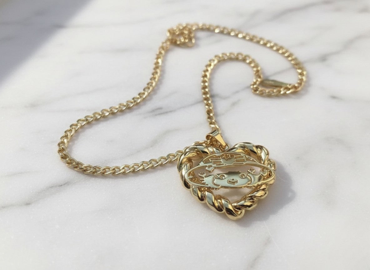 Strawberry Shortcake Heart Necklace