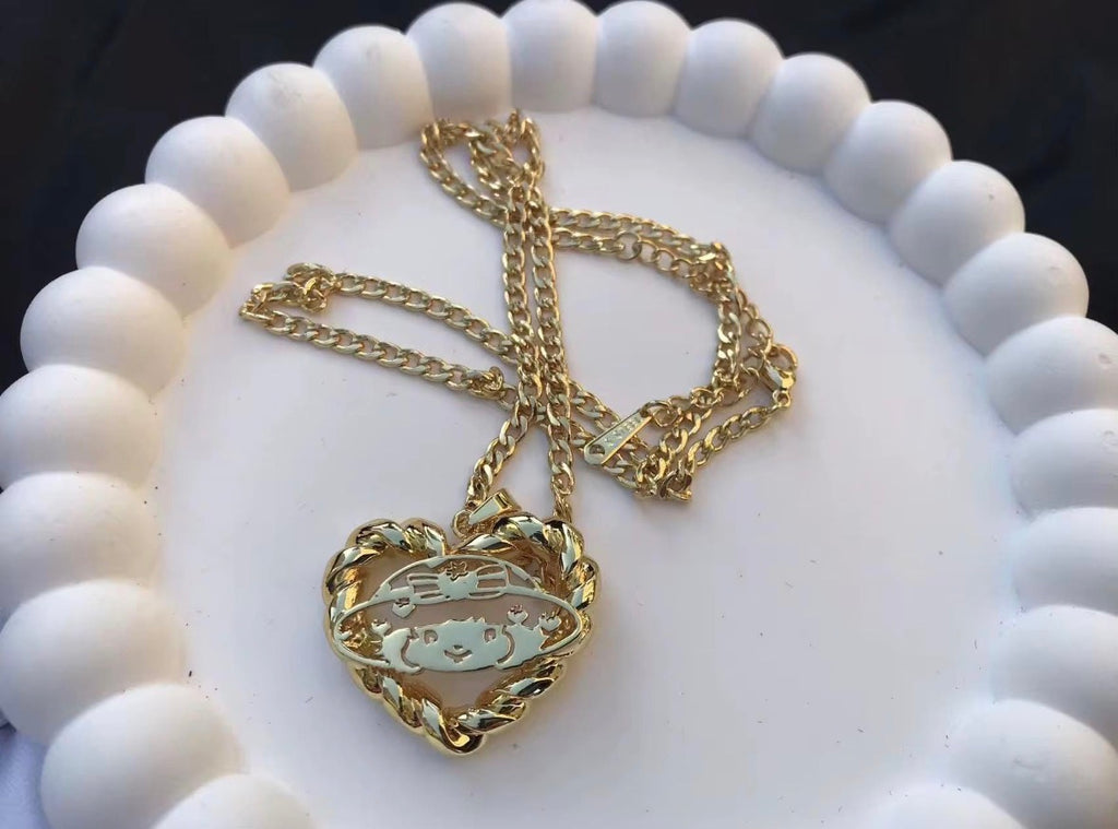 Strawberry Shortcake Heart Necklace