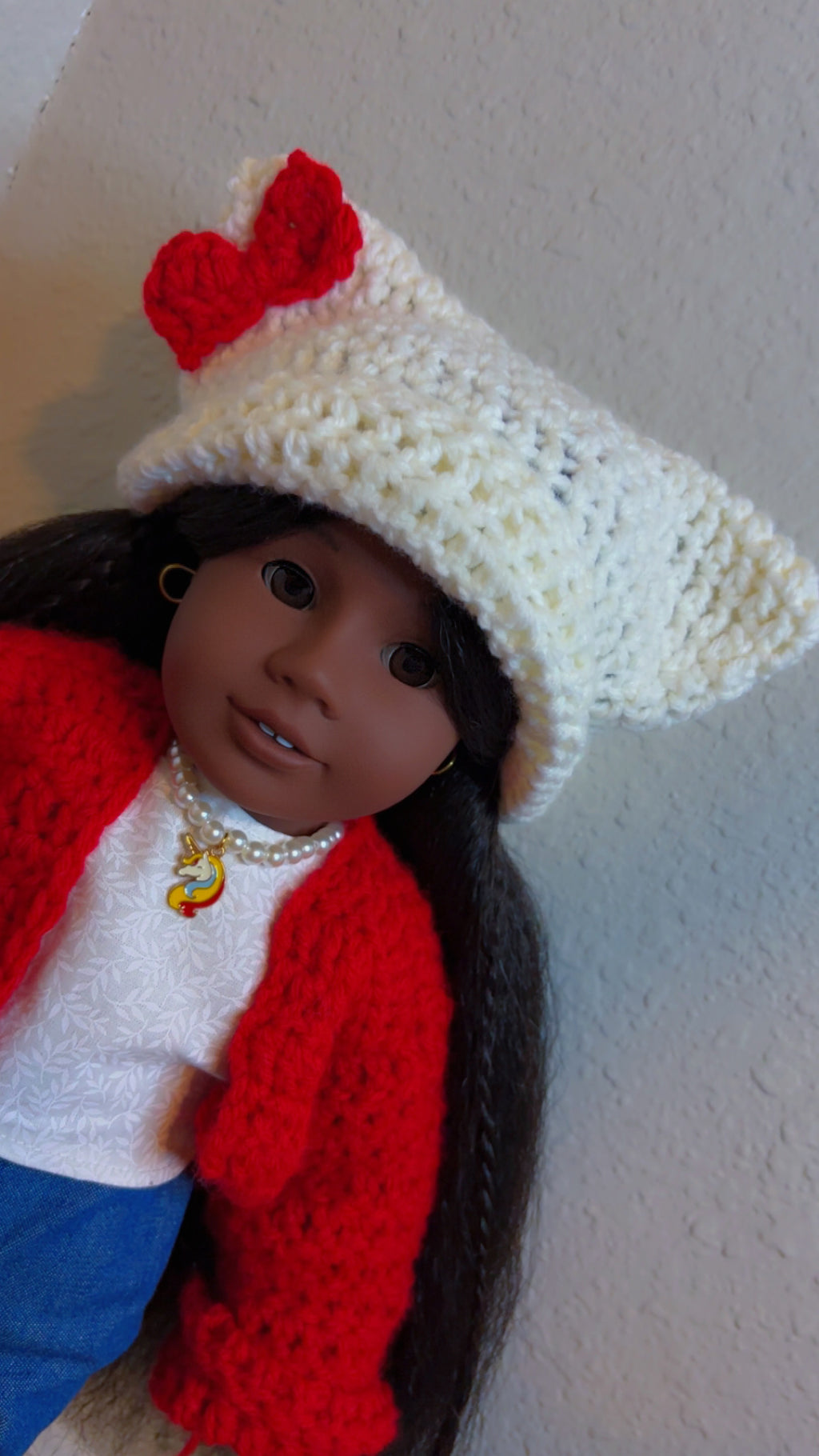 Handmade Crocheted Hello Kitty Hat