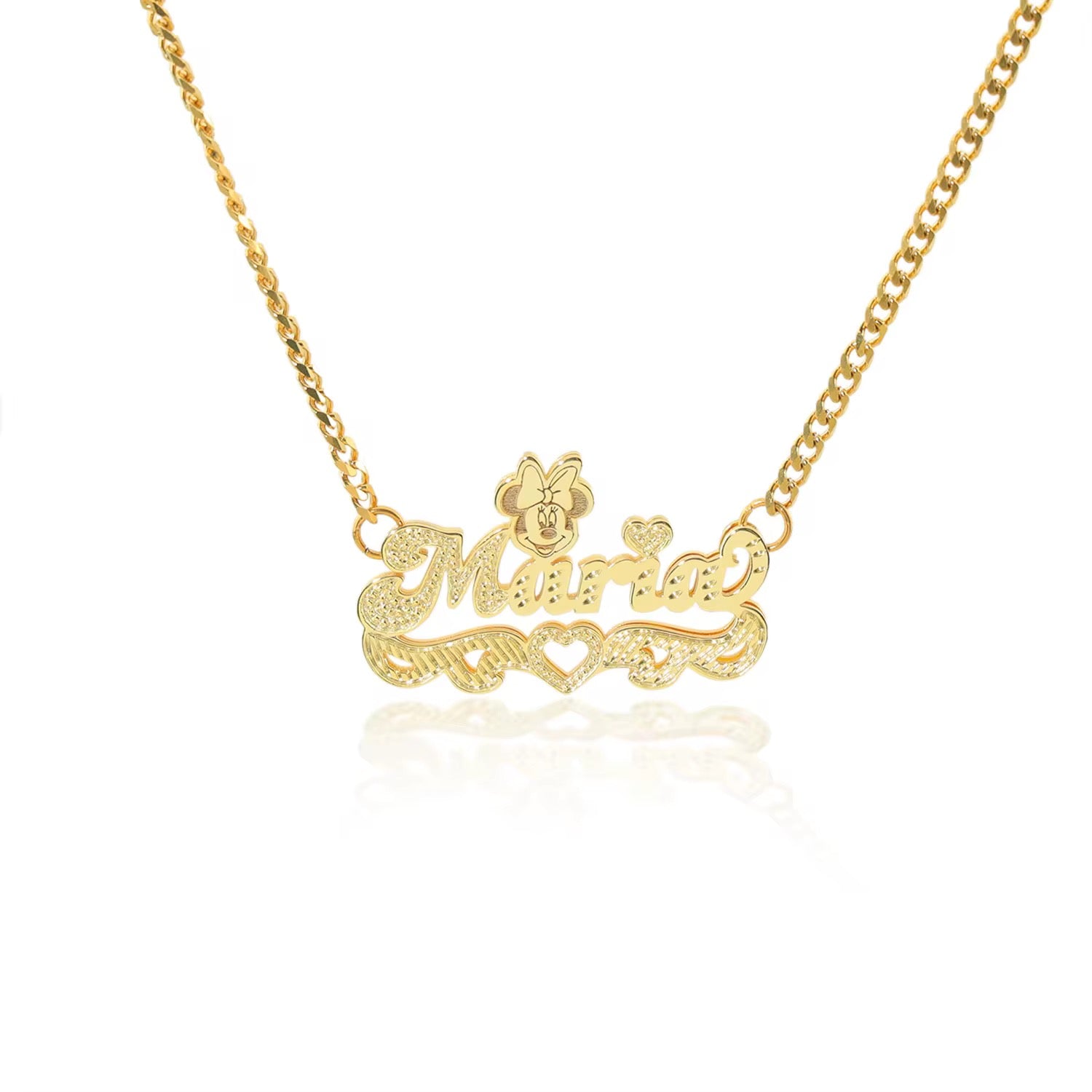 Minnie Mouse Nameplate Necklace