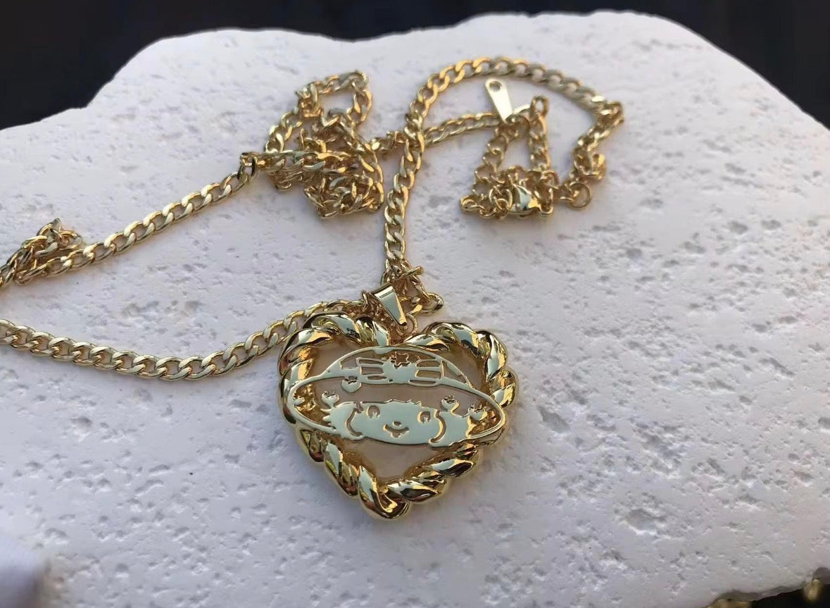 Strawberry Shortcake Heart Necklace